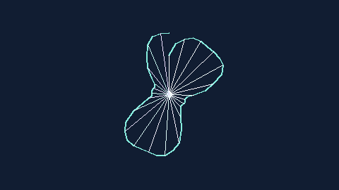 Synthetic preview of waveform-polar-radar