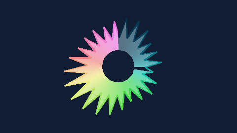Native DanceRudiment colour modulation for spectrum-annular-rose