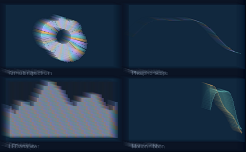 Directional streaks preview of four synthetic visualisations