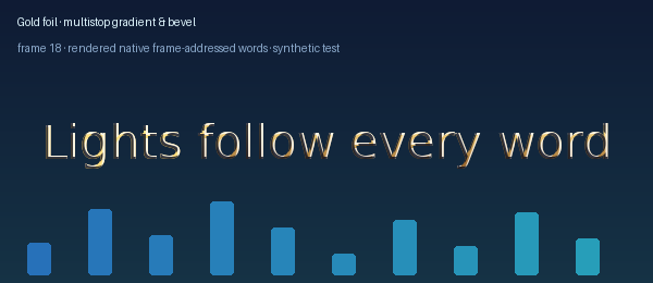 Gold foil · multistop gradient & bevel