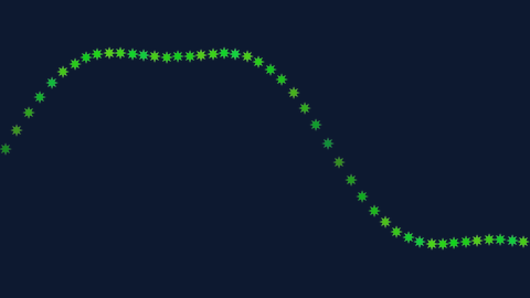 Waveform icons — lcd-green